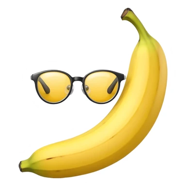 banana with glasses sticker