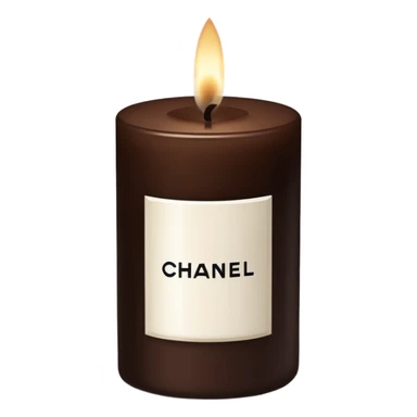 Dark Brown and white Chanel Candle sticker
