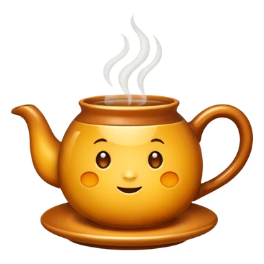 hot tea in a cup no face sticker