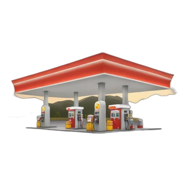 flying gas station sticker