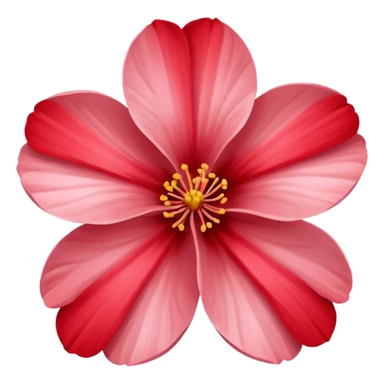 Red sakura flower sticker