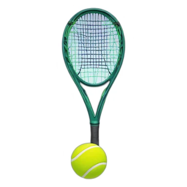 tennis racket with ball sticker