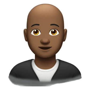 Bald headed black david sticker