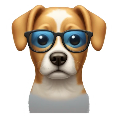 Chien avec des lunettes de soleil sticker