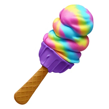 Tie dye ice cream scoop  sticker
