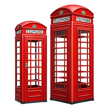 red telephone booth sticker