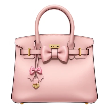light pink birkin bag with bow sticker