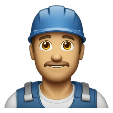 blue collar worker sticker