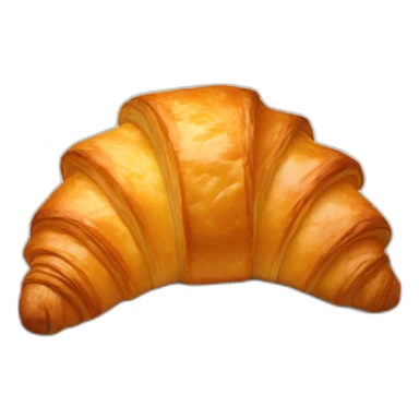 one big croissant on a plate sticker