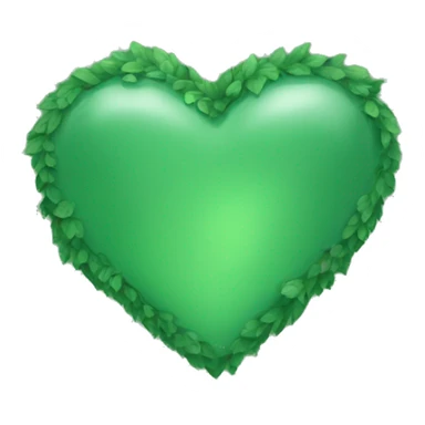 Forest green heart sticker