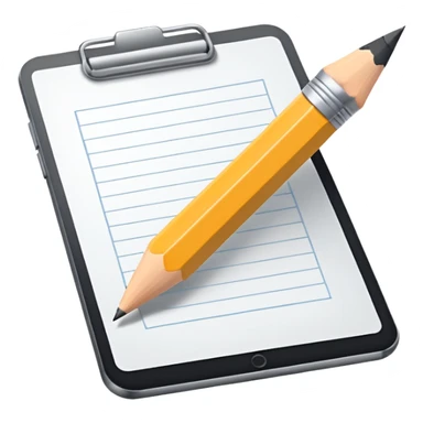 Minimalistic flat vector icon, iOS style, thin black contour on white background. Pencil with sketch lines on paper. No text, no shadows. sticker