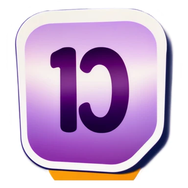 The Number 150 in a Purple Glowy Light sticker