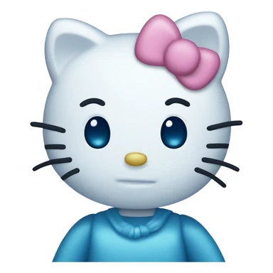 Blue hello kitty sticker