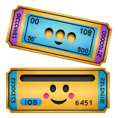 ticket à gratter sticker