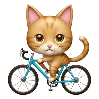 Eine Katze auf einem rennrad kawaii  sticker