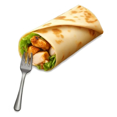 Fork-and-chicken-wrap sticker