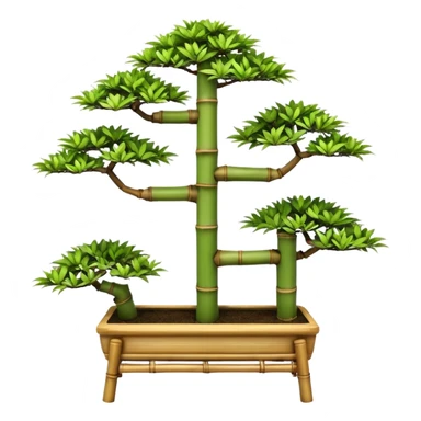 Three tiered bonsai planters stand made of inch thick bamboo  sticker
