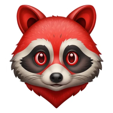 Raccoon heart sticker