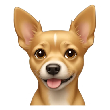 tan terrier Chihuahua mix sticker