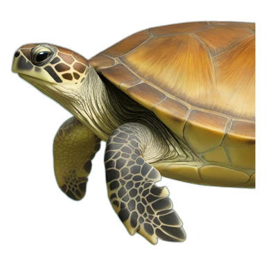 Tortue dans loutre sticker