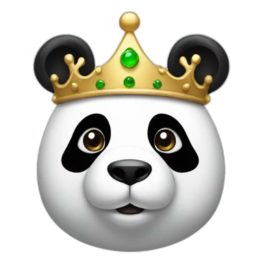panda in a crown sticker