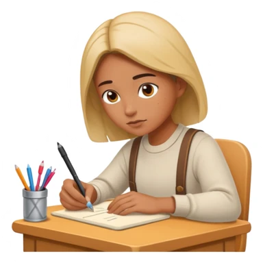 A person crafting content/storyteller  sticker