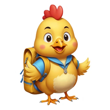 Chicken that doesn’t go to school, but he loves school sticker
