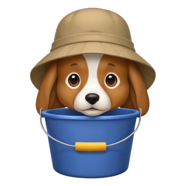 bucket hat dog sticker