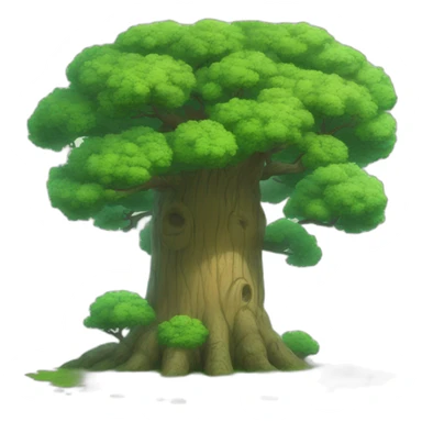 studio ghibli oak tree sticker