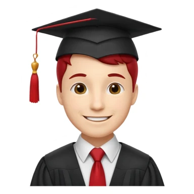 graduation day professor with red tie sticker