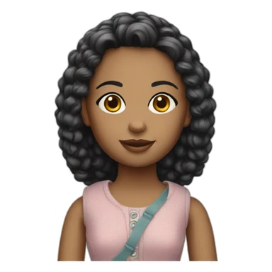 young lady Doll sticker