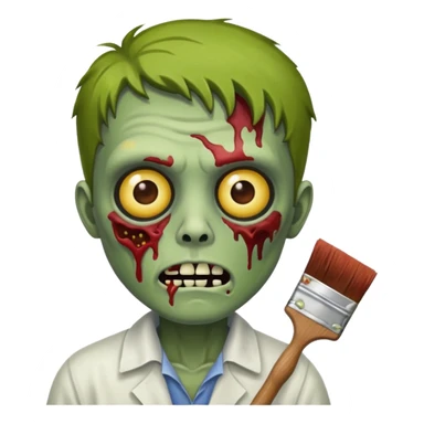 painter zombie  sticker