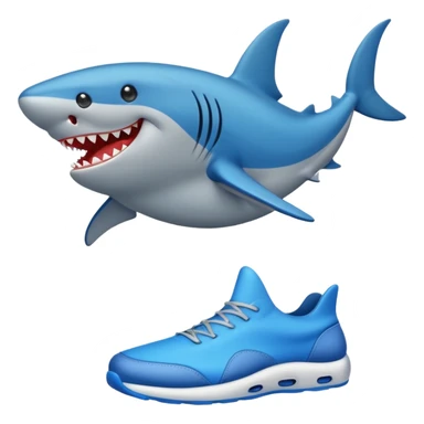 Tiburón con zapatos azules sticker