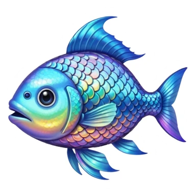 Fish with halo sticker
