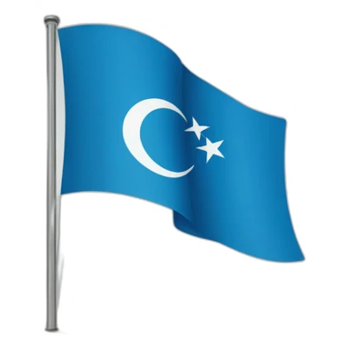 blue turkish flag  sticker