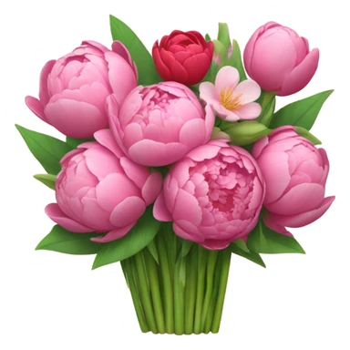 Pink flower bouquet  sticker