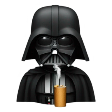 Dark vador with cigarette sticker