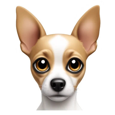 Chihuahua jack russel dog, white black & tan looking at you sticker
