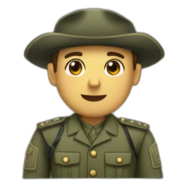 soldado recibiendo ordenes sticker