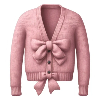 Cardigan with bow sticker