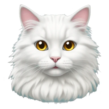 coquette white fluffy cat sticker