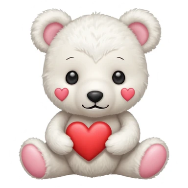 Oso de peluche blanco cute sticker