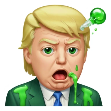 Trumps head vomiting  sticker