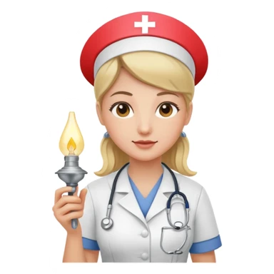 GERE UMA ENFERMEIRA, SEGURANDO UMA LAMPARINA SIMBOLO DA ENFERMAGEM sticker