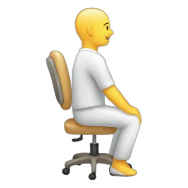 back pain by sitting sticker