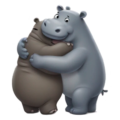 make a Hippo and Bear hug sticker
