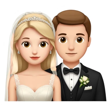 Wedding Modern Classic 2 people sticker