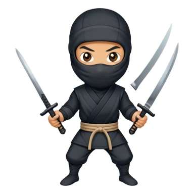 Ninja with a knife  sticker
