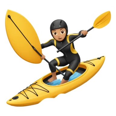 A Kayak slalom athlete going through a gate  sticker