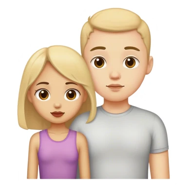 skinny girl with fat boy  sticker